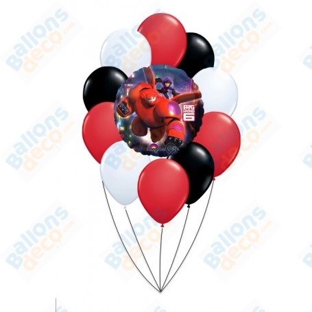 Ballons Big Hero 6 en Grappe Disney Pixar, Décorations ballons pour anniversaire.