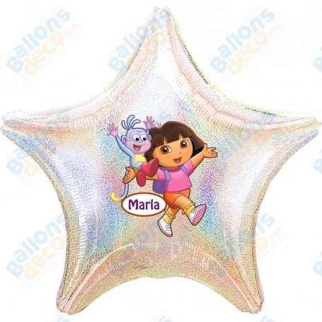 Ballon Dora L'exploratrice Personnalisable Anniversaire 1 face