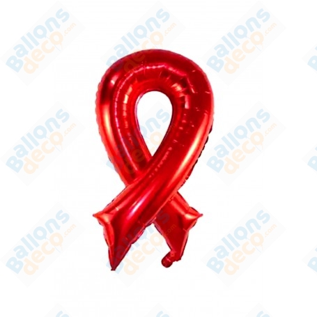 Ballon Ruban Rouge Lutte Contre le VIH Sidaction