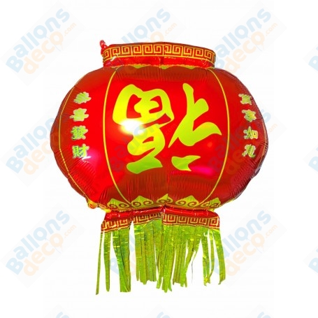 Ballon Lampion Rouge et Or Chinois Nouvel an, décoration ballon Vitrine ou restaurant asiatique.