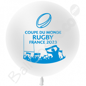 Ballon Gonflable Rouge Coupe du Monde de Rugby Helium : espace évènement