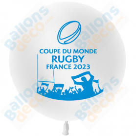 Ballon Gonflable Rouge Coupe du Monde de Rugby Helium : espace évènement