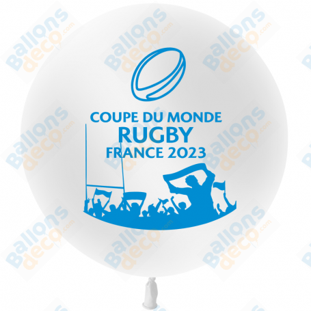 Ballon Coupe du Monde De Rugby Blanc de 60 cm