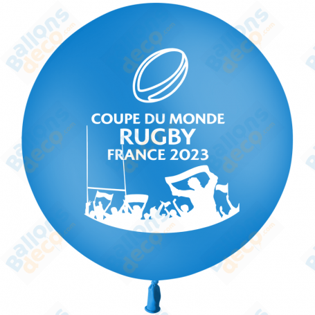 Ballon Coupe du Monde De Rugby Bleu de 60 cm