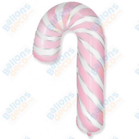 Ballon Sucre D'orge Rose et Blanc Noël