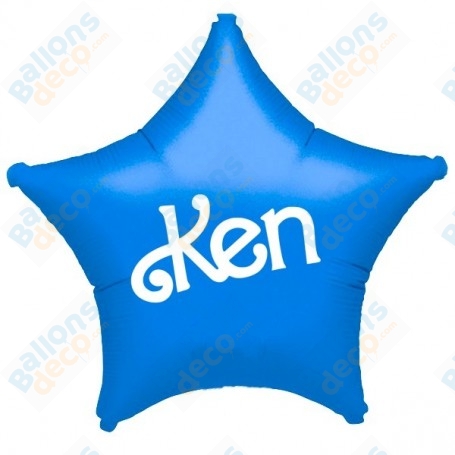 Ballon Étoile Ken Bleu Barbie 1 face