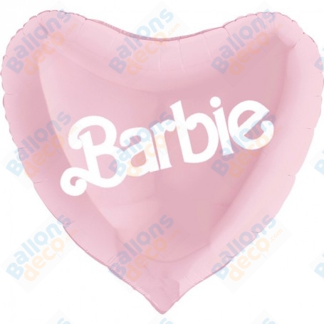 Ballon Coeur Barbie 86 cm Rose Pale