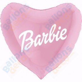 Ballon Barbie Tête Rose Holographique - Anniversaire 