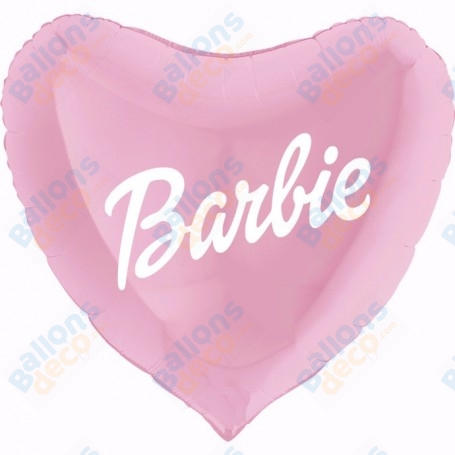 Ballon Coeur Barbie Rose Pale Années 2000 de 86 cm 1 face