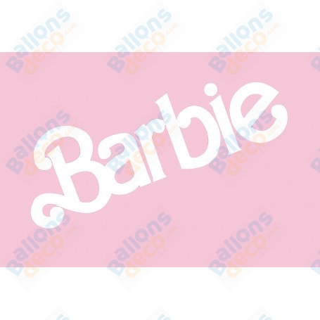 Logo Barbie Vinyle Adhésif Blanc Années 70 de 20 cm