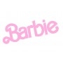 Logo Barbie Vinyle Adhésif Rose Années 70 de 20 cm