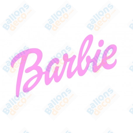 Logo Barbie Vinyle Adhésif Rose Années 2000 de 20 cm