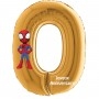 Ballon Spidey Chiffre Zéro Or Anniversaire Disney Marvel