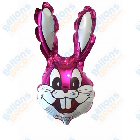 Ballon Lapin Rose Mini Formes, décoration ballon Pâques ou centre de table anniversaire.