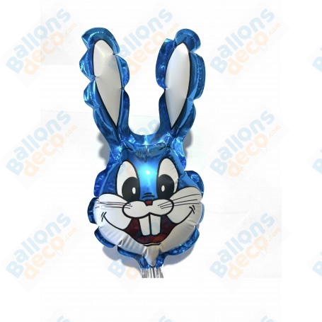 Ballon Lapin Bleu Mini Formes, décoration ballon anniversaire, animaux de la ferme.