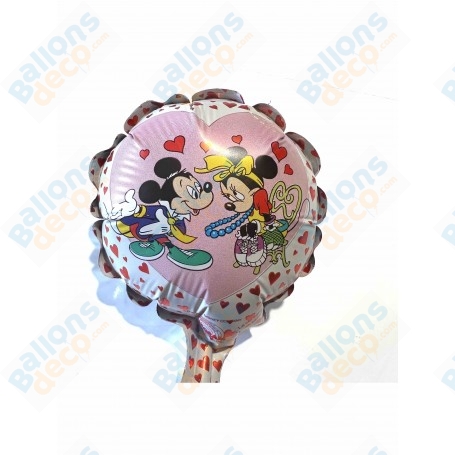 Ballon Mickey et Minnie Coeurs Mini Disney Anagram, Décorations ballons pour anniversaire, Saint Valentin.