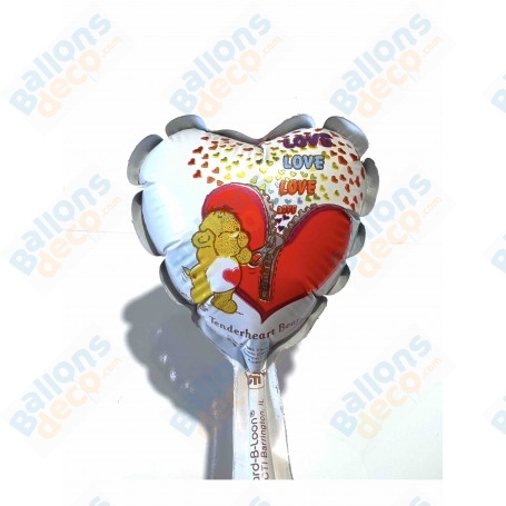 Ballon Bisounours coeur blanc Mini Formes
