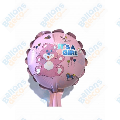 Ballon Naissance Fille ourson Mini forme