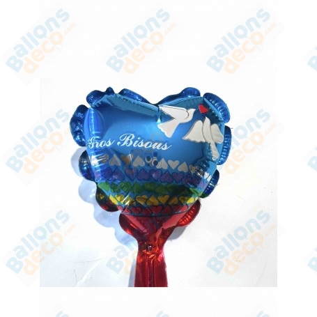 Ballon Coeurs Gros Bisous Mini Forme