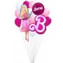 Ballons Barbie Luxe en Grappe Anniversaire rose