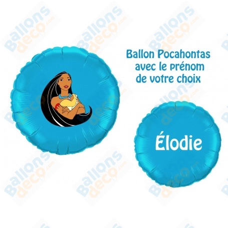 Ballon Pocahontas Disney Avec Prénom Anniversaire Disney, Décorations ballons pour anniversaire.