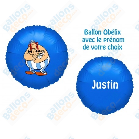 Ballon Obélix avec le Prénom Anniversaire