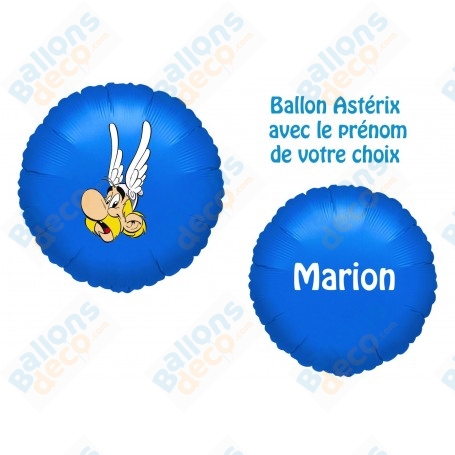 Ballon Astérix avec le Prénom Anniversaire