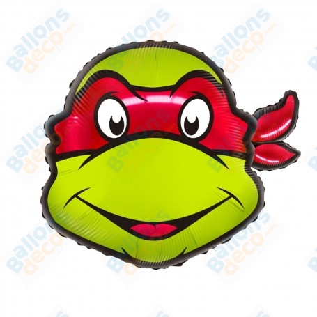 Ballon Raphaël Tortue Ninja Tête Anniversaire