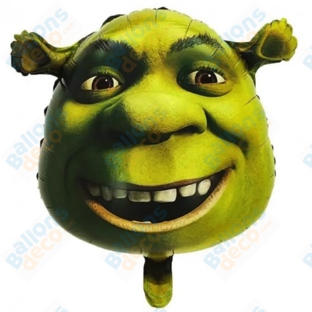Ballon Tête de Shrek Vert Anniversaire