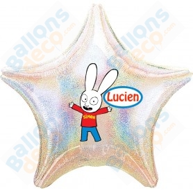 Ballon Simon Superlapin Personnalisable 1 face Anniversaire