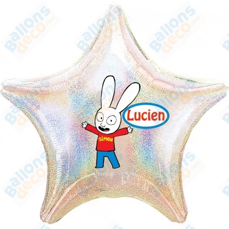 Ballon Simon Super Lapin Personnalisable 1 face Anniversaire