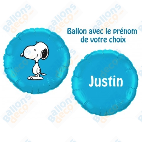 Ballon Snoopy Avec le Prénom Anniversaire