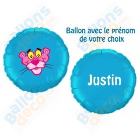 Ballon La Panthère Rose avec Prénom anniversaire