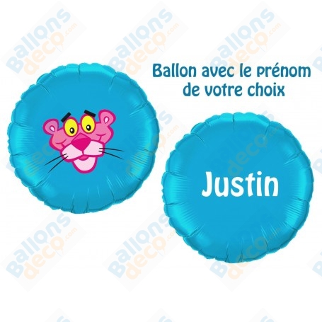 Ballon La Panthère Rose avec Prénom anniversaire