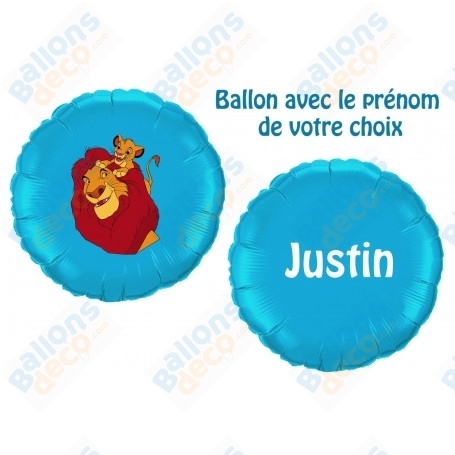 Ballon Simba et Mufasa avec Prénom Anniversaire Disney, Décorations ballons pour anniversaire.