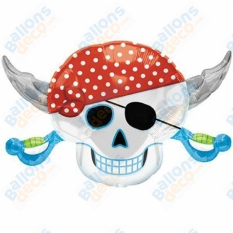 Ballon Pirate Squelette Sabres d'abordage Anniversaire