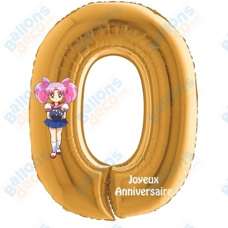 Ballon Camille Sailor Moon Chiffre Zéro Or Manga Japonais