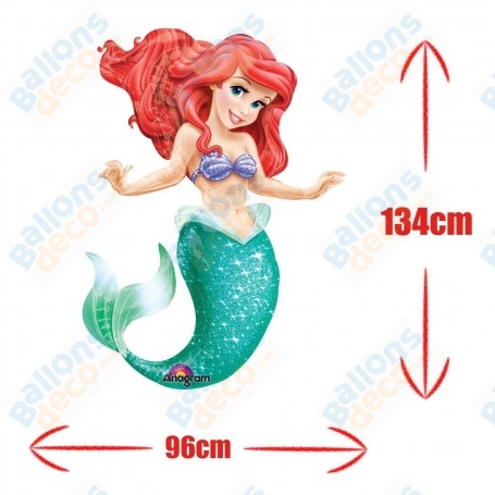 Ballon Marcheur Ariel Petite Sirène Disney Princesse, Décorations ballons pour anniversaire.