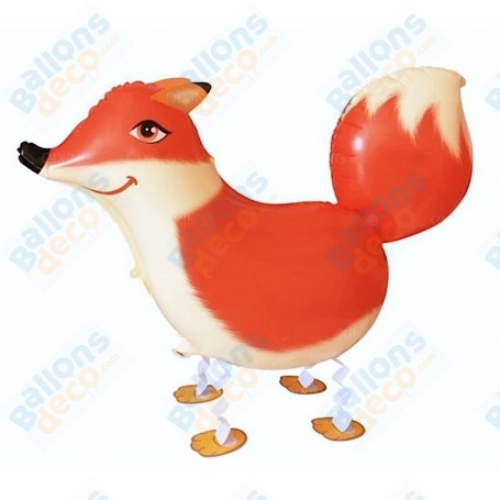 Ballon Renard Marcheur Animaux de la Forêt, décoration ballon anniversaire.