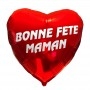 Ballon Bonne Fête Maman Coeur Rouge