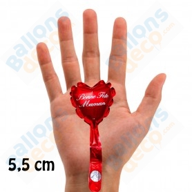 Ballon Fête des Mères avec coeur rouge 45cm par 0,80 €