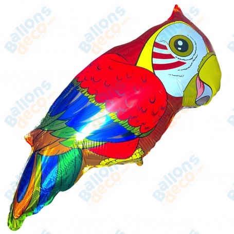 Ballon Perroquet Vintage Flexmetal Tropical, décoration ballons Anniversaire.
