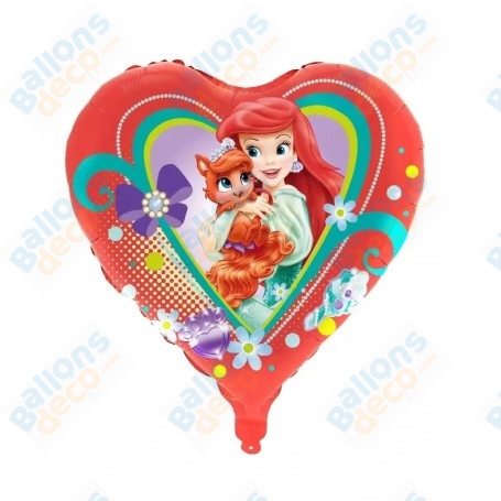 Ballon Ariel la Petite Sirène et son Chat Princesse Disney, Décorations ballons pour anniversaire.