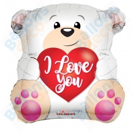 Ballon Ourson Coeur 3D Personnalisable avec Stylo 