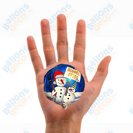 Ballons Bonhommes de Neige Bonnes Fêtes Mini X5