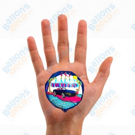 Ballon Happy Birthday Voiture Mini X5