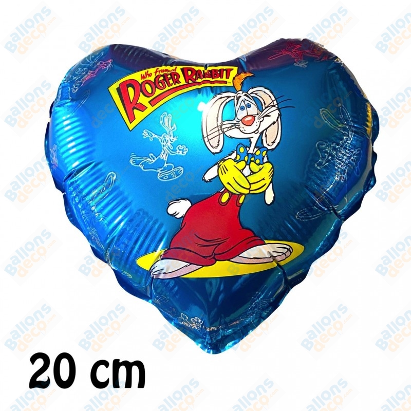 Ballon Roger Rabbit Coeur Vintage Air - Film Disney - Ballonsdeco.com