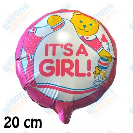 Ballon C'est une Fille Ourson Vintage Air