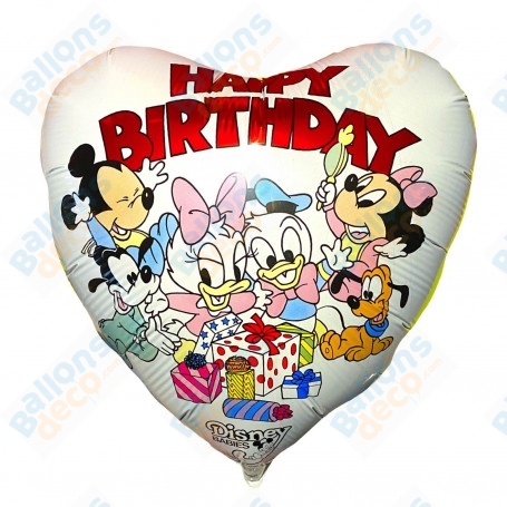 Ballon Baby Disney Happy Birthday Vintage Anagram, Décorations ballons pour anniversaire.