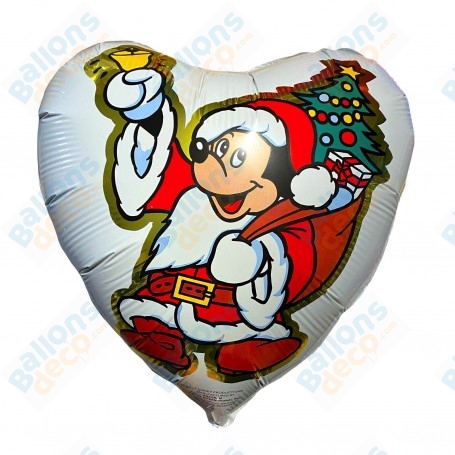 Ballon Mickey Père Noël Vintage Anagram, Décorations ballons pour Noël.